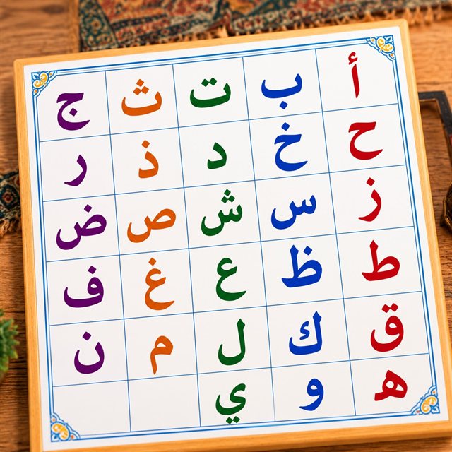Noorani Qaida alphabet board